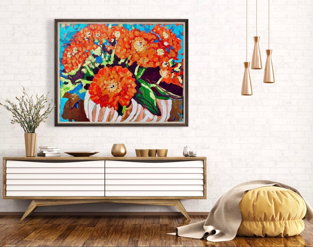 Orange Zinnias
